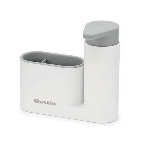 DISPENSADOR JABON QUTTIN PLASTICO C/PORTAESTROPAJO